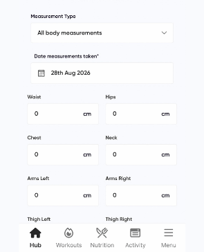 Online training app trainer feedback placeholder